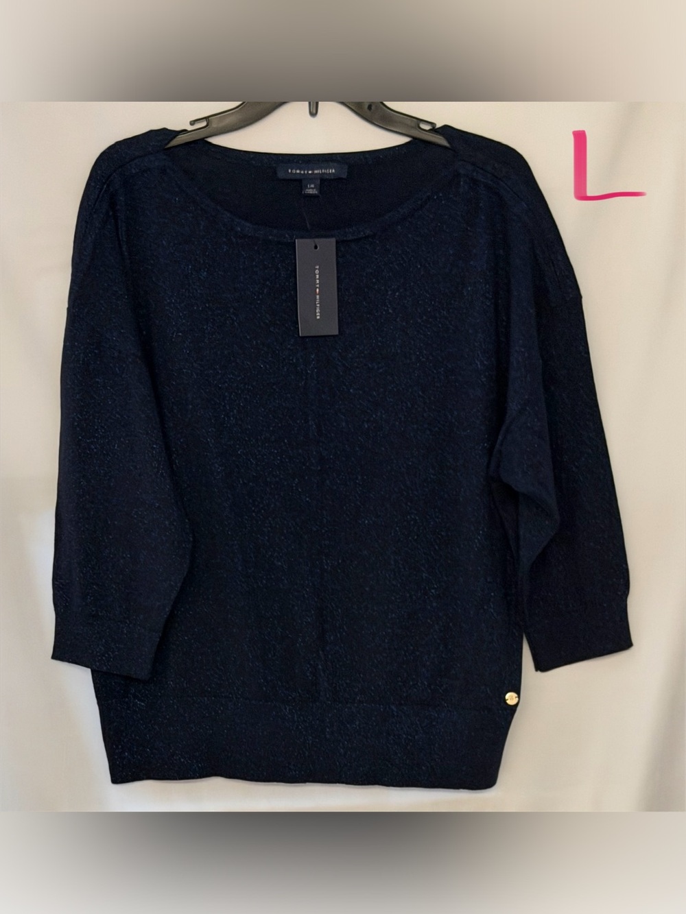 Tommy Hilfiger Navy Scoop Neck Women's Sweater